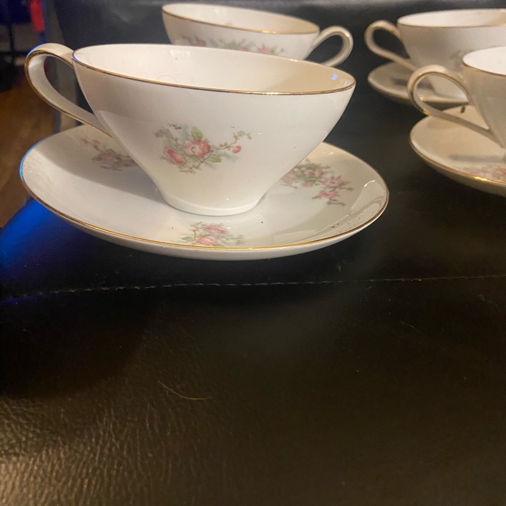 Bavaria Germany China Cup Saucer BAV4 set of 5